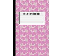 Composition Notebook For Creative Writing: 180 Cream Lined Pages, Typewriter Design, Pink.