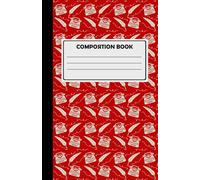 Composition Notebook For Creative Writing: 180 Cream Lined Pages, Typewriter Design, Red.