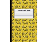 Composition Notebook For Creative Writing: 180 Cream Lined Pages, Typewriter Design, Yellow.