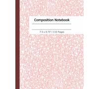 Composition Notebook for Kids: - 110 Sheets, Wide Ruled, 7.5 x 9.75", Pink Cover with White Dots and Irregular Lines