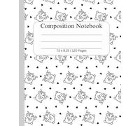 Composition Notebook for Kids - 7.5 x 9.25 in, 120 Pages - Funny Doodle Cover, School Journal, Writing Notebook: Fun Monster-Themed Writing Notebook for School or Home Use