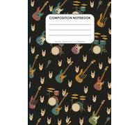 Composition Notebook: For Rock Fans, Electric Vibes & Instruments Design | 6 in x 9 in, 108 Pages, 7mm x 7mm Graph Ruled.