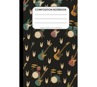 Composition Notebook: For Rock Fans, Electric Vibes & Instruments Design | 6 in x 9 in, 108 Pages, College Ruled.