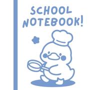 Composition Notebook for School kids: Cute Duck | Wide Ruled with Field | 7.5 x 9.25 inches | 110 Pages | For Kids and Teens