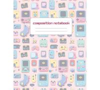 Composition Notebook for Students | College Ruled | School Notes | Journal | Retro Video Game Illustration: Kawaii Retro Illustration Aesthetic ... Adults, Elementary, Middle, High, and College