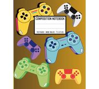 Composition Notebook for Students: Wide Ruled Gamer Journal with Colorful Video Game Design - 110 Pages, 9.75 x 7.5 inches | School Supplies & Gift for Boys, Girls, Teens