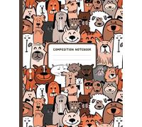 Composition Notebook: Funny Cartoon Dog Breeds Themed, 100 Pages, College Ruled Paper Journal for Study, Work, and Creative Writing