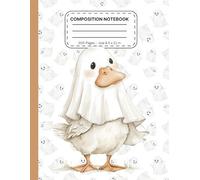 Composition Notebook: Funny Halloween Ghost Animal Journal for Writing, School, and Notes | Large 8.5 x 11 Inch College Ruled Notebook with 200 Pages ... Notebook for Journaling, Creative Writing