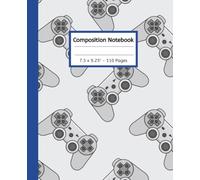 Composition Notebook: Game Control Pixel Journal for Kids or Adults - 110 pages, 7.5 x 9.25 inches - Back to School supplies, for teachers and ... joy stick, fun, kids, gamer, teens, adult