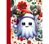 Composition Notebook: Ghosty Lights Notebook | Funny Christmas Reading Journal for Book Lovers | 7.5 x 9.25 | 126 pages | Lined Journal for Readers, Writers & Tired Moms | WonderDame Studios