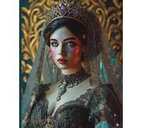 Composition Notebook: Glitch Baroque Neon Princess themed Notebook | College Ruled | Journal for planning, study | 7.5 x 9.25 in, 100 Pages