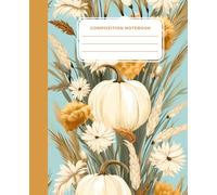 Composition Notebook Golden Harvest 7.5 x 9.25 Inch 110 Grid Pages: Notebook in Squares for School College Math Science and Daily Notes