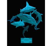 Composition Notebook: Graceful Shark Cover, Wide Ruled, White Paper, 120 Pages, Matte Book Cover, 7.5" x 9.25", for School, Work or Journaling.