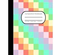 Composition Notebook: Graph Paper, 7.5 x in x 9.25 in, 120 Pages, Light Rainbow Simple Design