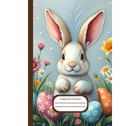 Composition notebook: Happy Easter Bunny - 101 wide ruled pages - Space for little drawings included