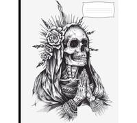 Composition Notebook: Holy Death, Day of the Death, Goth Virgin Mary composition notebook. Aesthetic Macabre gothic halloween notebook gift