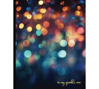 Composition notebook: In My Sparkle Era, Blue and Gold Twinkly Lights Glitter Aesthetic | College ruled, 7.5 x 9.25, 110 Pages | For kids, teens, and adults