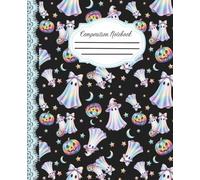 Composition Notebook: Iridescent Ghosts Fall Design, Halloween Aesthetic Journal for Women, Teen Girls, Writing, Back to School, College, University, Work, Office