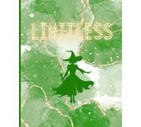 Composition Notebook Journal, Wide Ruled; WICKED Fun Limitless Cover with a movie aesthetic, green gold themed cover, 7.5 x 9.25, 120 pages, perfect for kids, teens, students and adults