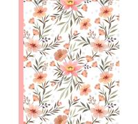 Composition Notebook Journals 110 Pages: College Ruled Paperback Flower Design Floral Pattern Beautiful Cute Spring-cherry blossom Summer Flowers (7.5 ... for School, Office, Travel, At-Home Use