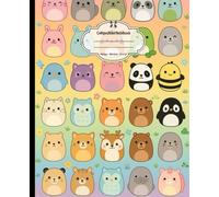 Composition Notebook: Kawaii Animals, Wide Ruled, 7.5 x 9.25 inches, 100 Pages For Teens, Students, Soft Toy Lovers, and Notes ( Notebook )