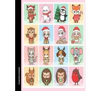 Composition Notebook: Kawaii Christmas Animals Cover: Wide Ruled Paper for Home, School, College, Office