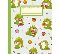 Composition Notebook Kawaii Dinosaur: Cute Kawaii Dinosaurs, Cookies & Crumbs Aesthetic Lined Journal