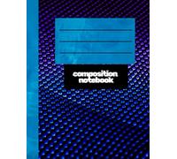 Composition Notebook: "Large 8.5x11 lined exercise book with 120 pages, featuring a blue mosaic science-themed cover, perfect for students, teachers, and science lovers."