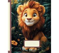Composition Notebook: Lion College Ruled Notebook Learn and Color Animals | 7.5" x 9.25", 120 Pages: Standard Ruled Lined Journal for School & Daily ... (Learn and Color The world of Animal)