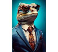 Composition Notebook: LIZARD MAN | College Ruled Composition Notebooks | Cute Aesthetic Journal | Wide Line | 5.5 X 8.5