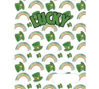 Composition Notebook: Lucky Rainbow and Leprechaun Journal Diary | 9.25 X 7.5, 120 pages, College Ruled | St Patrick's Day, Birthday, Christmas, Back ... Gift for Boys, Girls, Teens, Teachers, Adults