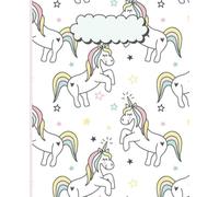 Composition Notebook: Magical Unicorns and Stars Journal | College Ruled, 9.25 x 7.5, 120 pages | Birthday, Christmas, Back to School Gift for Girls, Teens, Friends