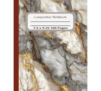 Composition Notebook: Marbled Paperback Notebook | College Ruled | 7.5 x 9.25 with 160 Pages | Great for Gifts | Journaling | Work | School | Recording Your Thoughts