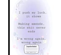 Composition Notebook: Melancholy Indie Pop, Wide Ruled, 7.5 x 9.25 inches, 100 Pages - Perfect for Music Lovers, School Notes, and Emotional Writing ( Notebook )