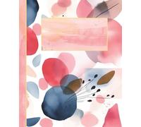 Composition Notebook: Modern Abstract Watercolor Design | College Ruled | 7.5" X 9.25" | 120 Pages | For Teens, College Students, and Adults | Modern Abstract 01 Pink Peach