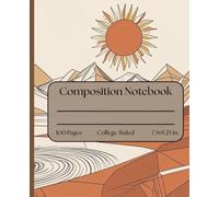 Composition Notebook: Modern Minimalist College-Ruled Notebook with Abstract Mountain and River Line Art - 120 Pages for Journaling, Note-Taking, or School Use