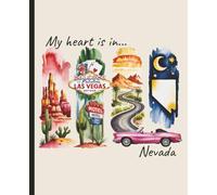 Composition notebook: My Heart is in Nevada, Brushstroke Art Aesthetic | College ruled, 7.5 x 9.25, 110 Pages | For kids, teens, and adults
