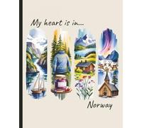 Composition notebook: My Heart is in Norway, Brushstroke Art Aesthetic | College ruled, 7.5 x 9.25, 110 Pages | For kids, teens, and adults