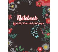 Composition notebook. Notebook for girls, teen girls, and adults. perfect for writing down your thoughts or using as a composition notebook. Designed well with flowers.