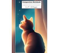 Composition Notebook: Orange Cat Gazing out the Window Journal Notebook for Kids, Teens, and Adults | 110 pages, 6 x 9"