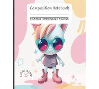Composition Notebook Paperback Wide Ruled 145 Pages: Composition Note Book, 7.5 x 9.25 Inches Wide Ruled, Pastel Color Notebook with Illustration ... cover, Personal, School And Office Supply