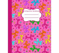 Composition Notebook: Party Pups Balloon Dogs - 7.5 x 9.25" College Ruled, 110 Pages, School and Office Writing Journal