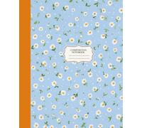Composition Notebook: Pastel Blue Coquette: Cute Daisy Flowers | Girly Floral Aesthetic | College Ruled | 7.5 x 9.25" | 110 Pages, Vintage, Daisies, ... To School Supplies For Students and Teachers