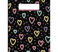 Composition Notebook: Pastel Hearts Journal Diary | 9.25 x 7.5, 120 pages, College Ruled | Valentines Day, Birthday, Back to School, Christmas Gift for Girls, Teens, Women, Teachers, Adults