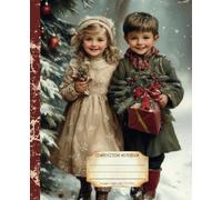 Composition Notebook: Premium College Ruled Christmas Notebook | Vintage Xmas Cookies Illustration | Gift for Santa Lover | School and Work Journal