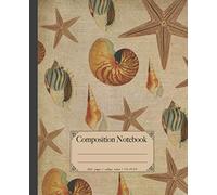 Composition Notebook: Premium Ocean sea shells composition notebook. Vintage dictionary print style 100 page notebook college ruled. Marine notebook ... (Ocean Sea life & sea creatures notebooks.)