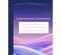 Composition Notebook: Purple Marble Aesthetic Journal for Students, 100 Wide Ruled Lined Pages, 7.5 x 9.25 inches