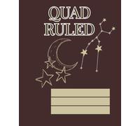 Composition Notebook: Quad Ruled 4x4 Graph Paper Composition Book for Kids, Teens and Students, Aesthetic Vintage Celestial Moon and Stars Grid Journal, 110 Pages, 7.5 x 9.25 in