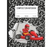 Composition Notebook: Race Car Black Marble Design | 7.5" x 9.25” Drive Through the Cover Sports Themed Journal with 120 Wide Ruled Pages for Boys - Girls - Kids - Teens | Sports Collection