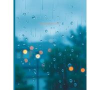 Composition notebook: Rainy Windowpane Notebook | College Ruled | Cozy Journal with Window Raindrop Scene | 7.5 x 9.25 in, 100 Pages